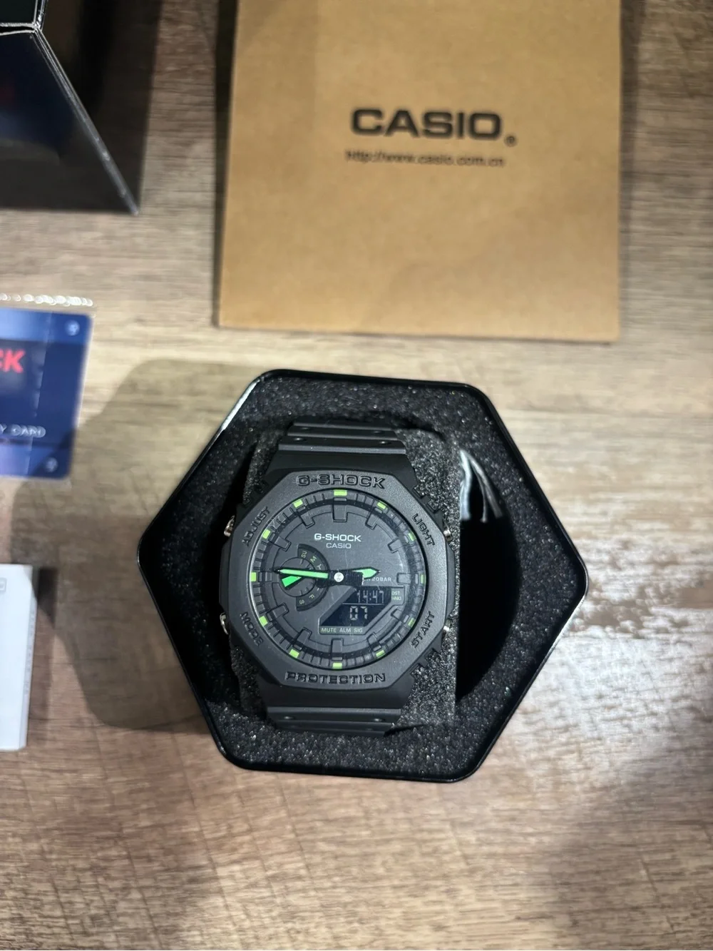 Casio G-Shock Black with Green Accents Resin Watch
